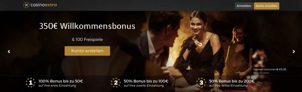 CasinoExtra.com Willkomensbonus